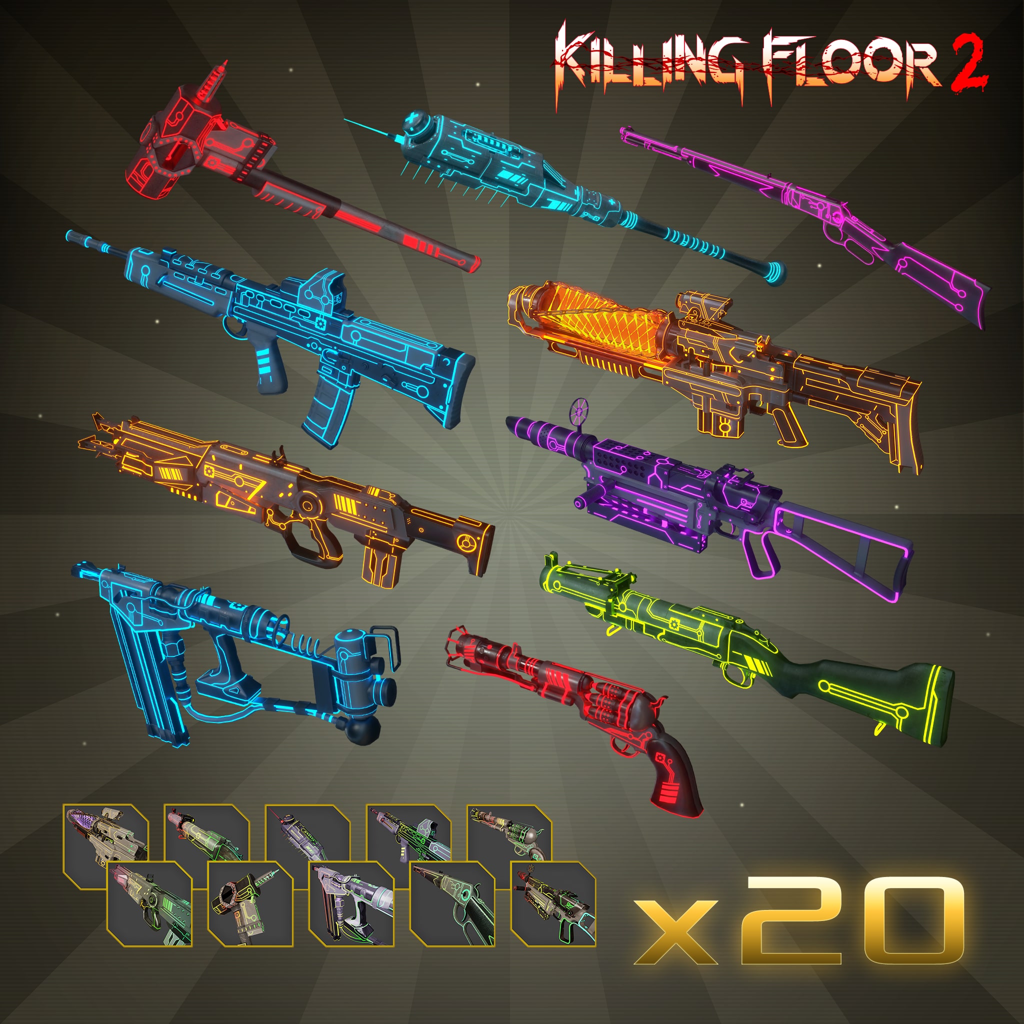 Killing Floor 2 Neon Mkvi Weapon Skin
