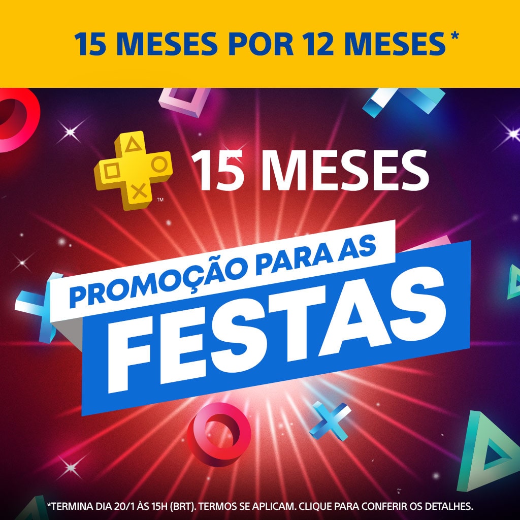 PlayStation Plus: 15 meses pelo preço de 12