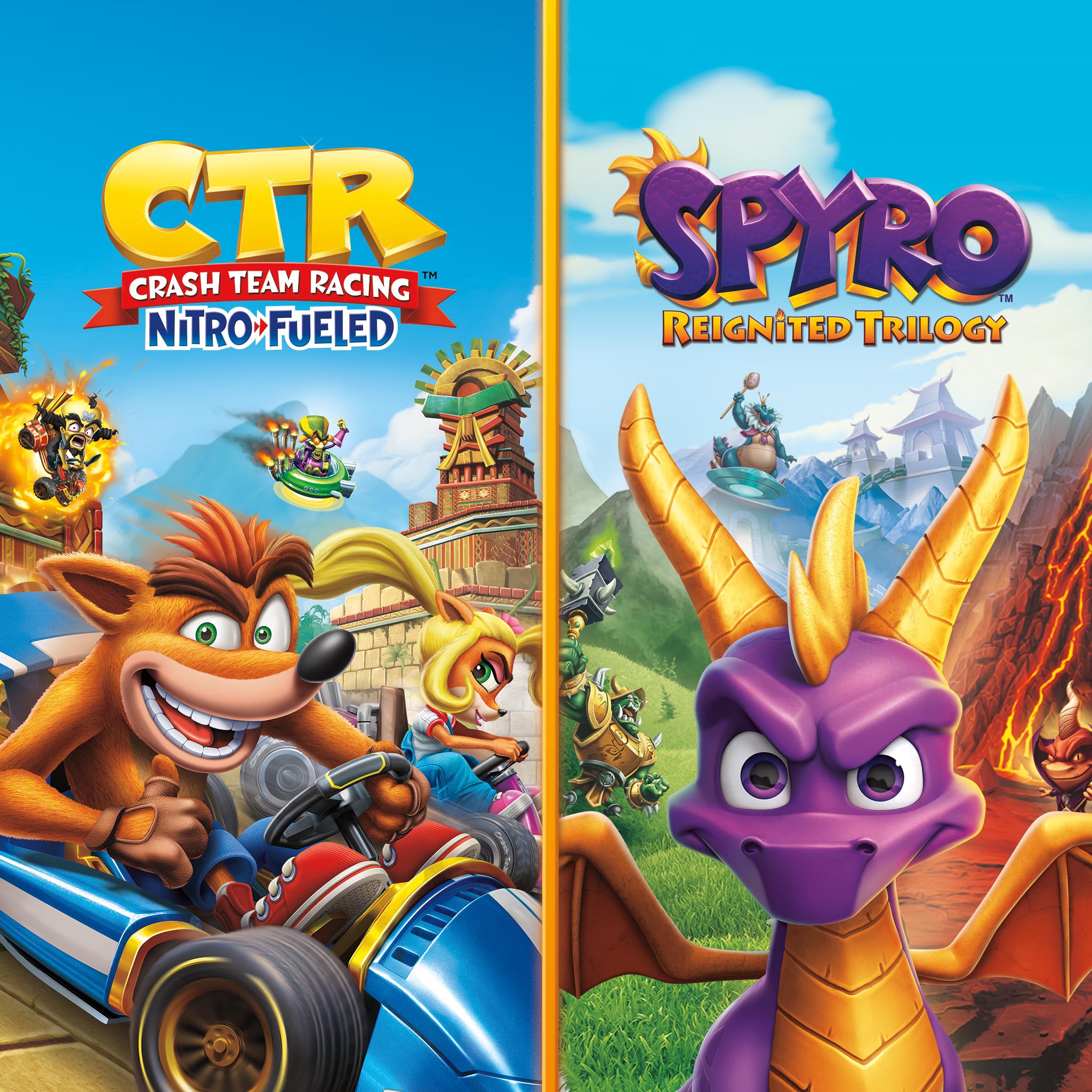 Pacote de Jogos - Crash™ Team Racing Nitro-Fueled + Spyro™