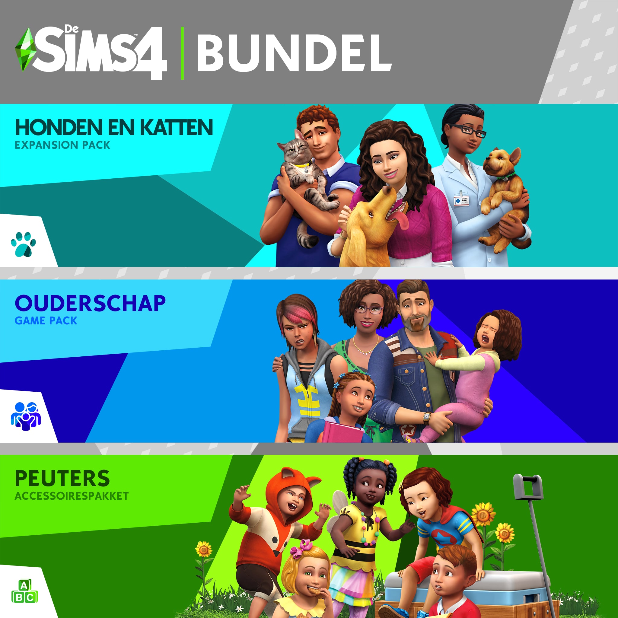 De Sims™ 4 Bundel - Honden en Katten, Ouderschap, Peuter Acces