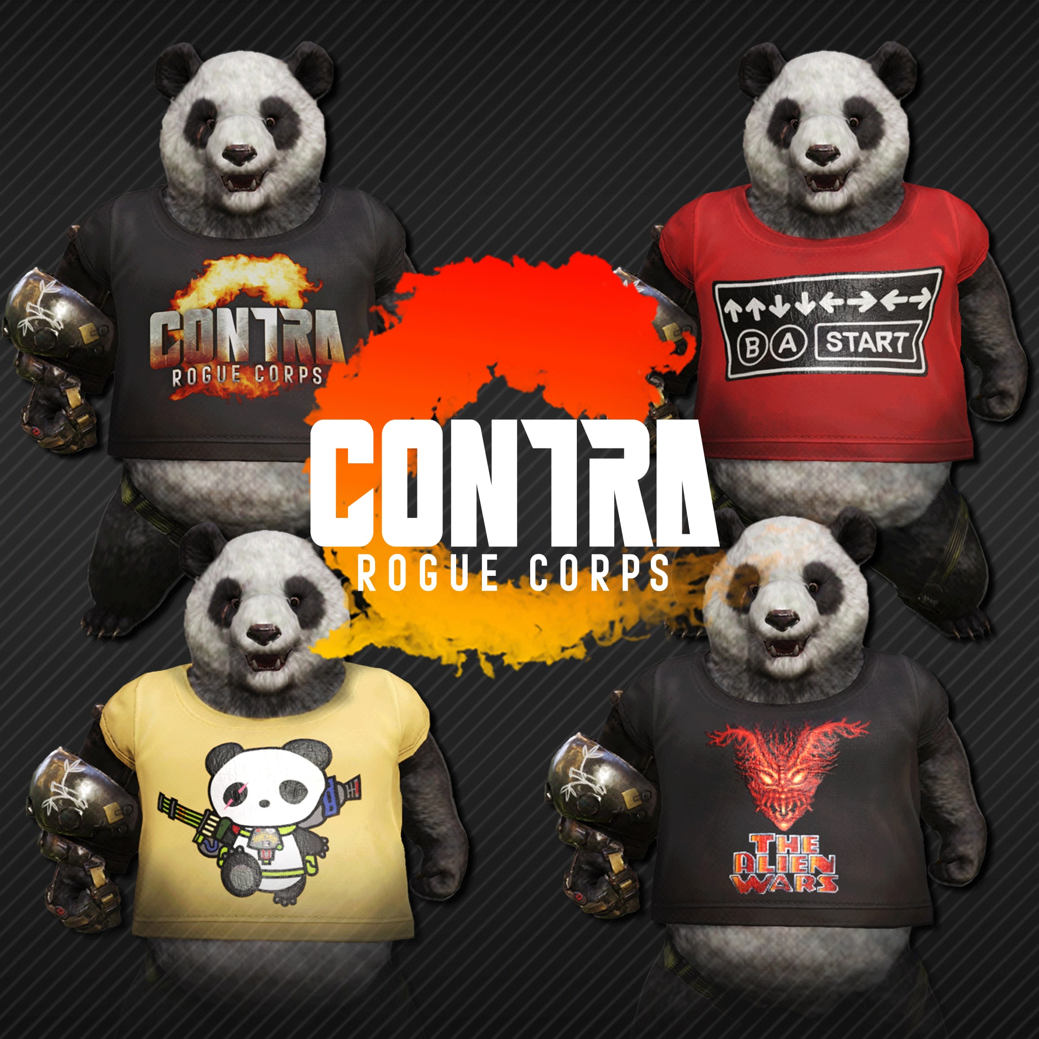 CONTRA: ROGUE CORPS - Hungry Beast 4 T-shirts Pack