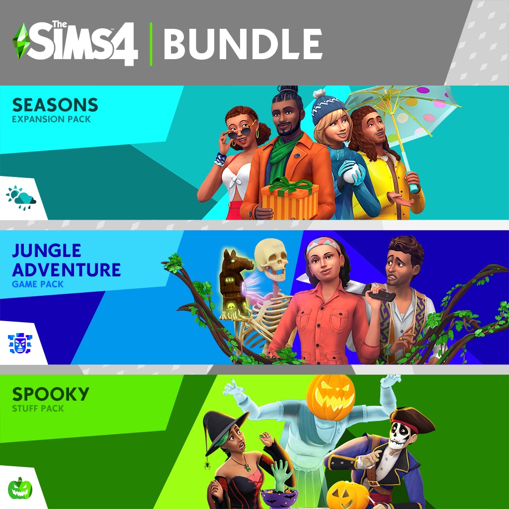 The Sims™ 4 Bundle - Seasons, Jungle Adventure, Spooky Stuff (English/Chinese Ver.)