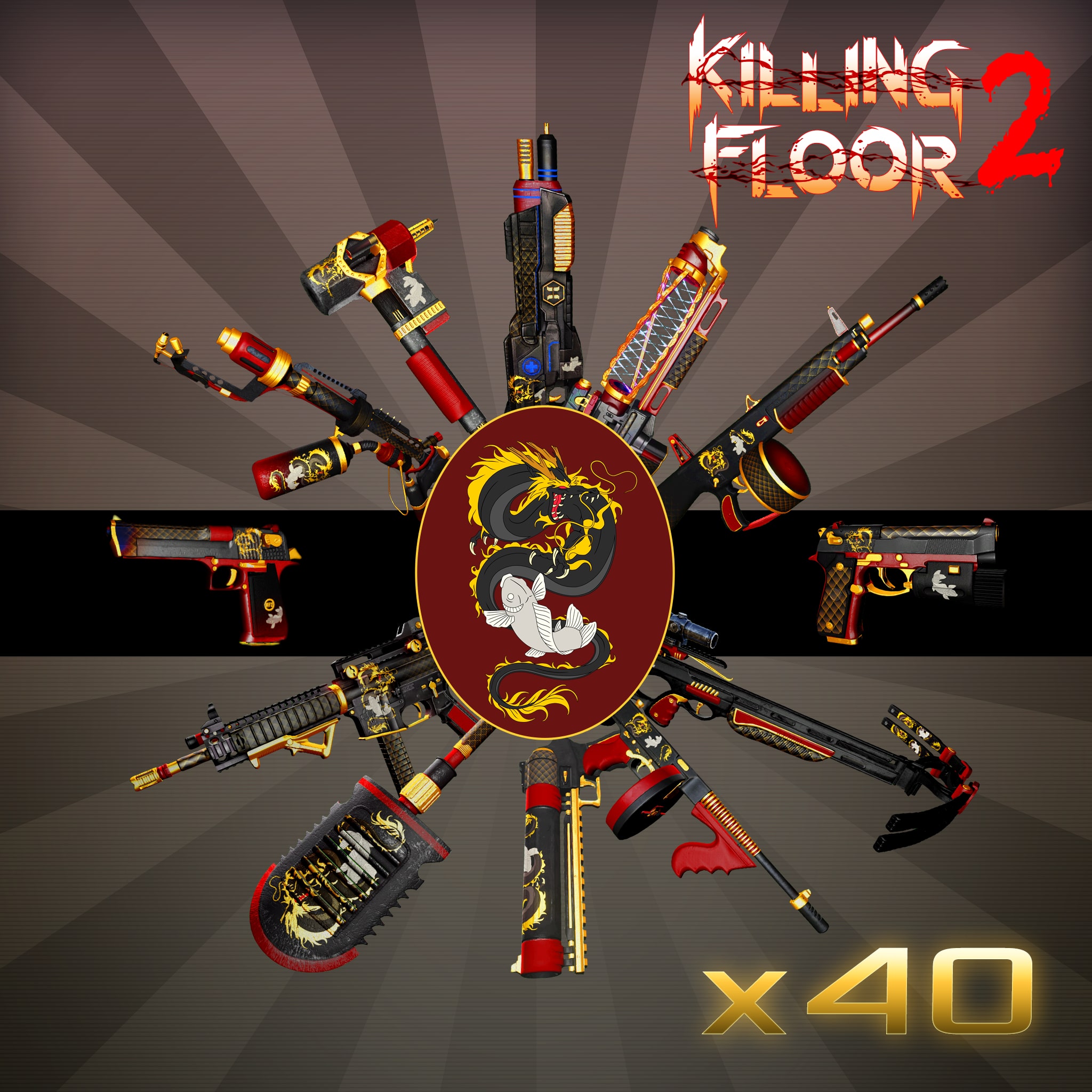 Killing Floor 2 - Fullstendig Dragon og Koi våpenutseende-pakke