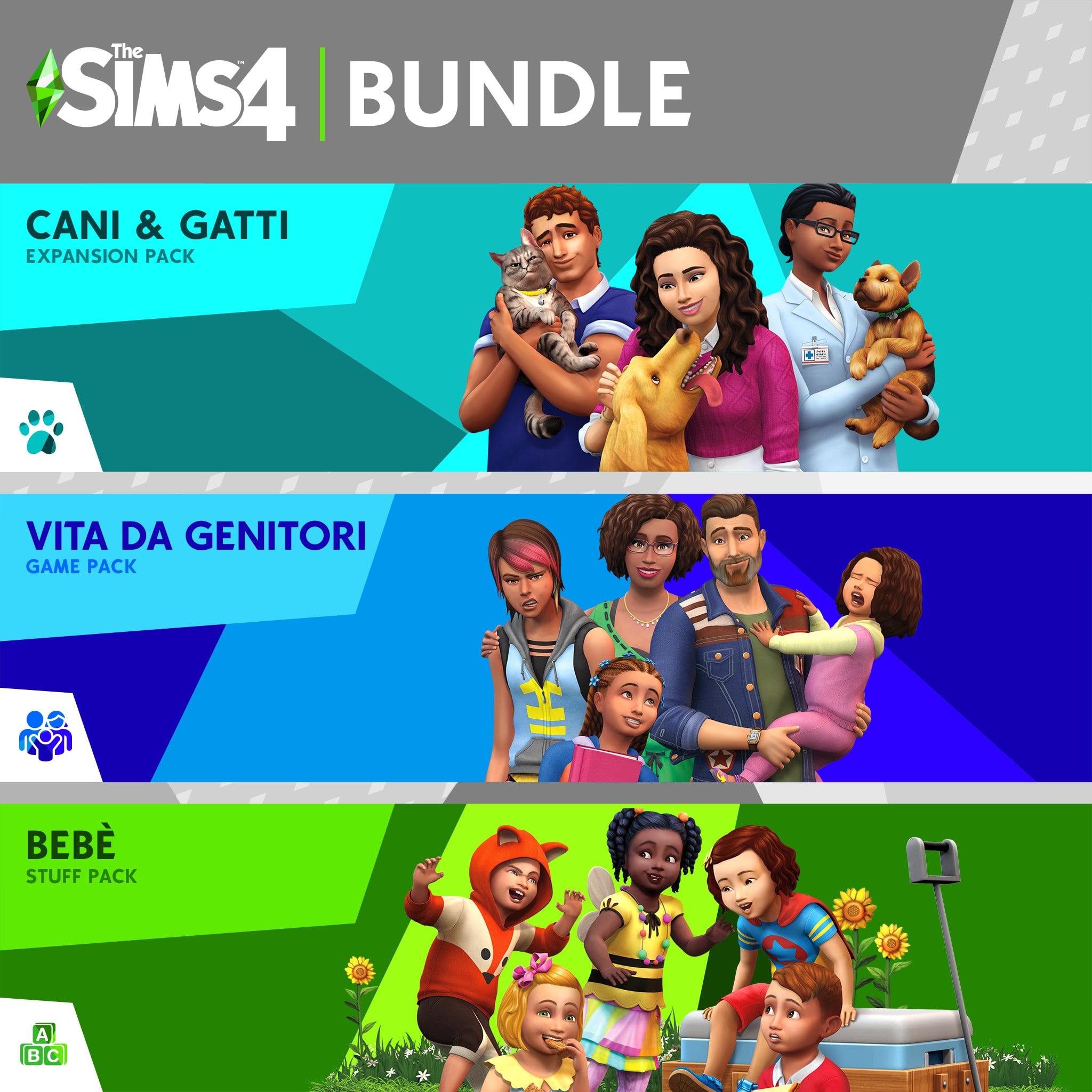 The Sims™ 4 Bundle – Cani & Gatti, Vita da Genitori, Bebè Stuf