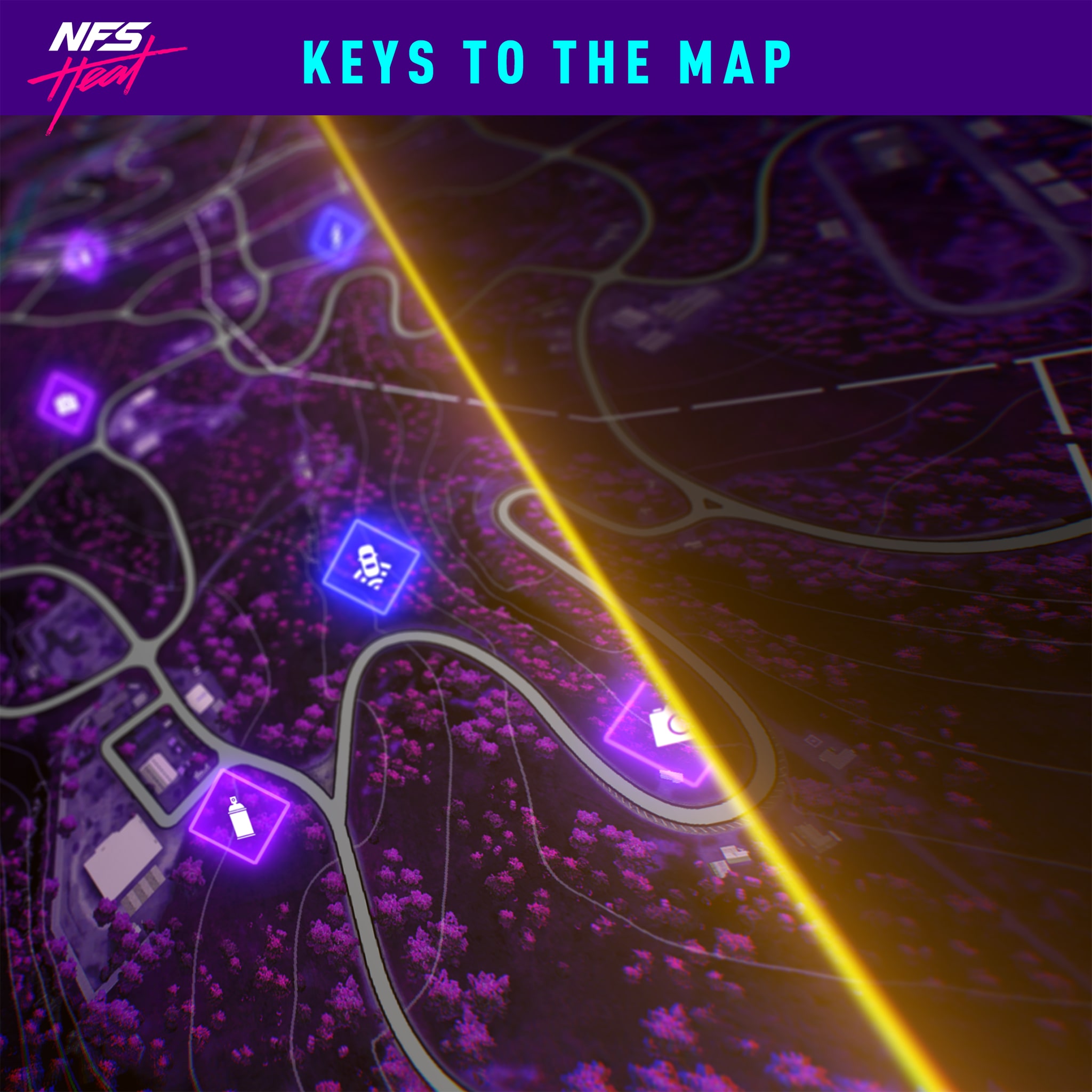 Need for Speed™ Heat - المفاتيح إلى الخريطة