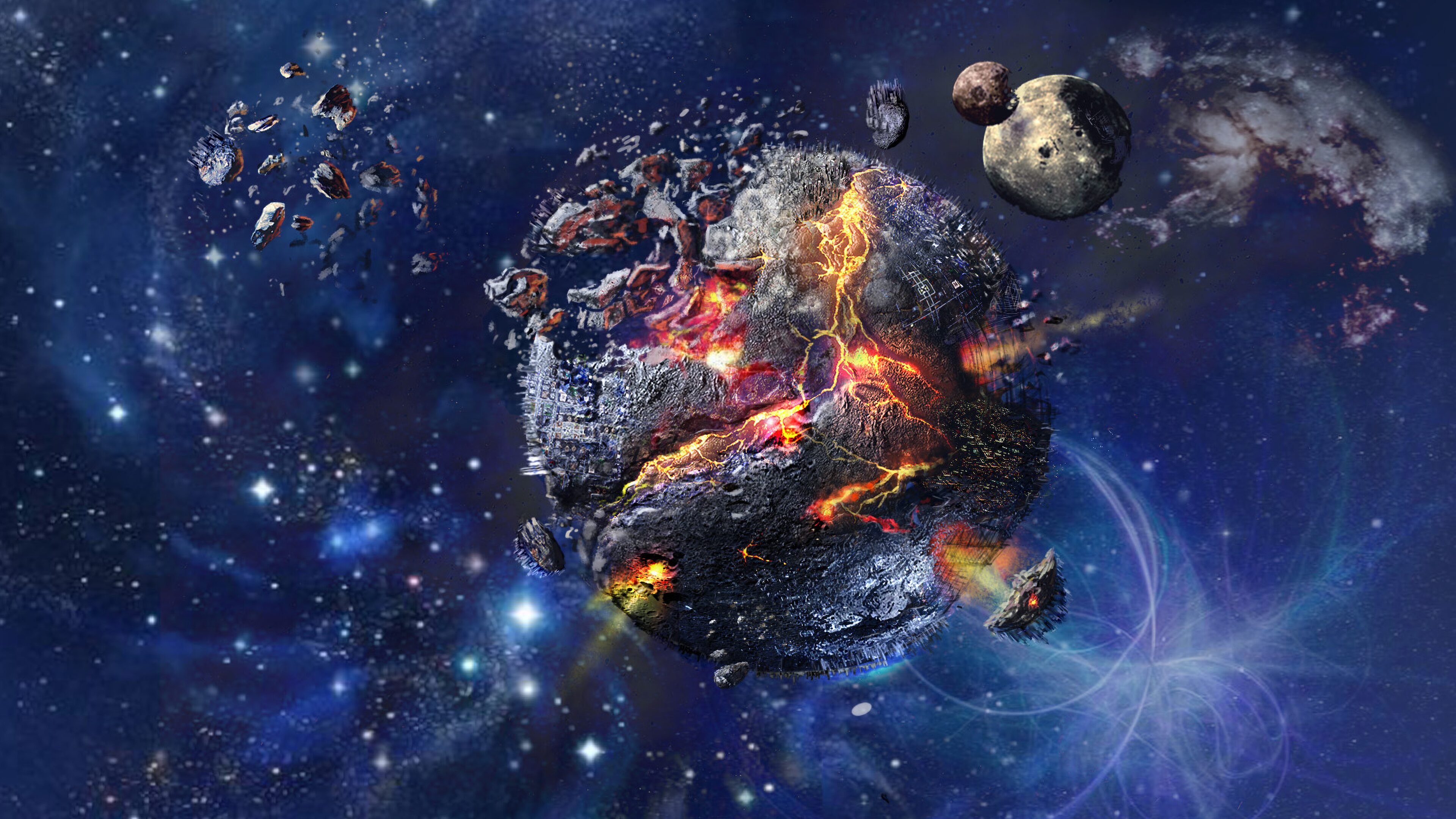 Страшные планеты. Треснувшая планета земля. Разрушенная земля. Разрушенная планета. Разрушение планеты.