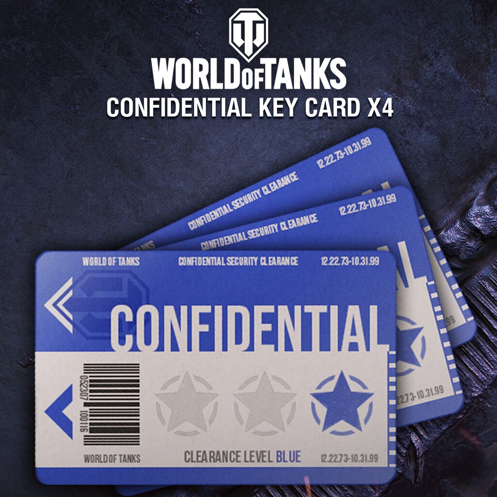 World of Tanks - 4 Confidential Key Cards
