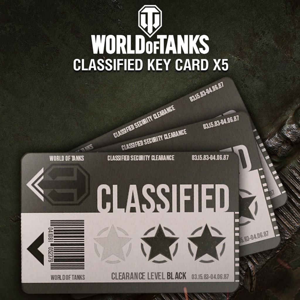 《戰車世界》- 5 Classified Key Cards (中日英韓文版)