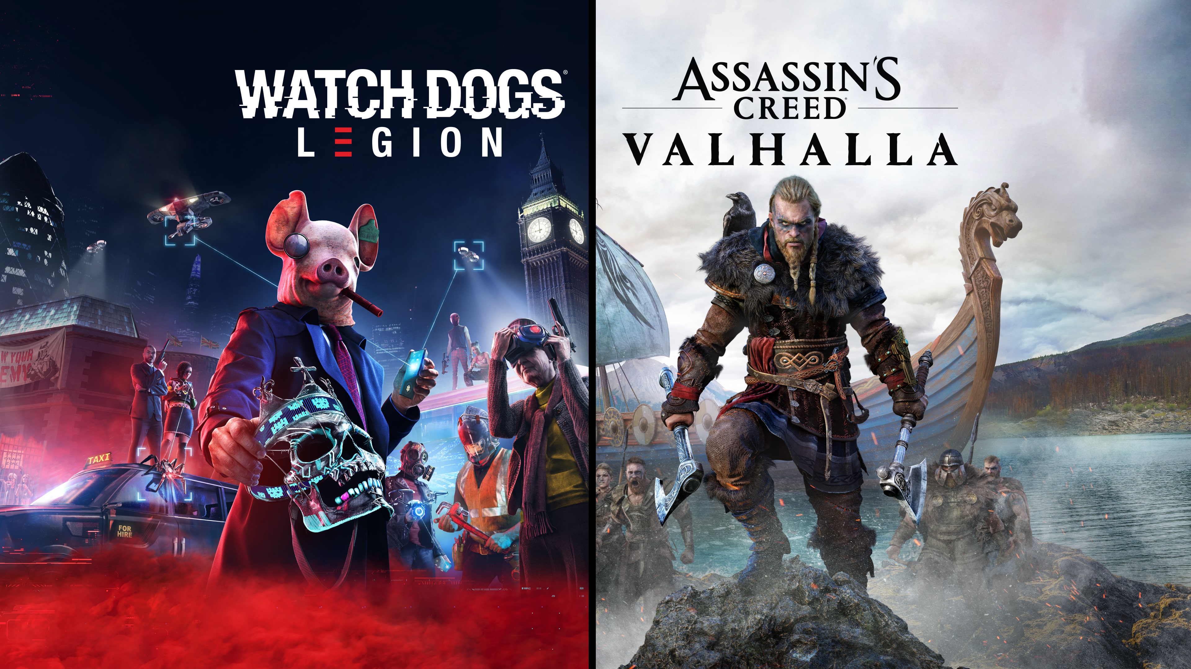 Lote de Assassin's Creed Valhalla + Watch Dogs: Legion
