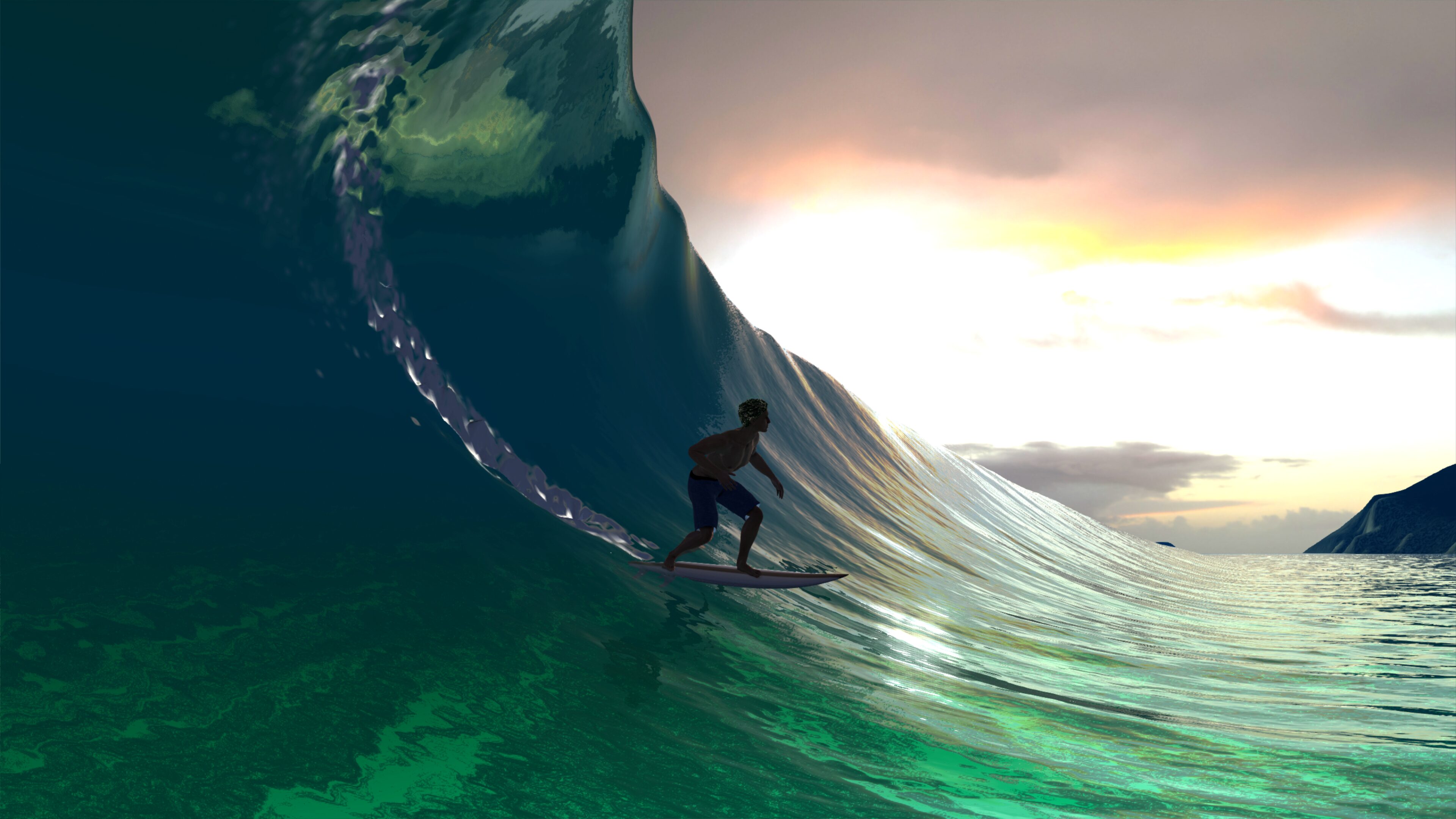 Virtual Surfing on Steam