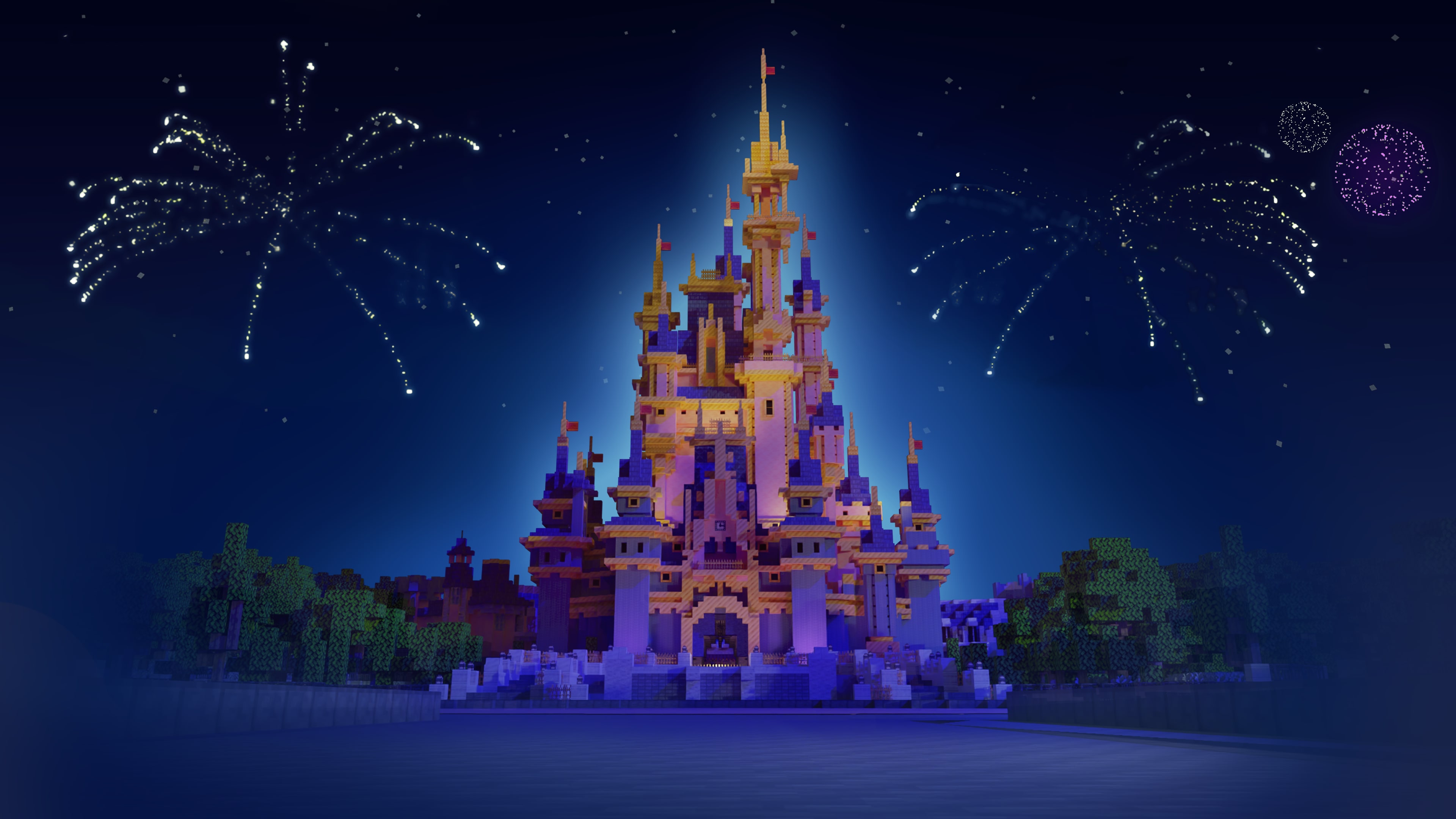 Приключения в тематическом парке Magic Kingdom® («Волшебное королевство») в центре Walt Disney World® в Minecraft