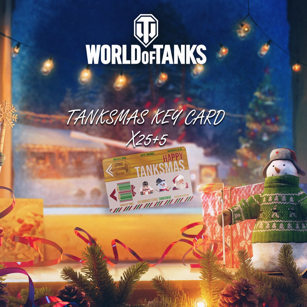 World of Tanks - 25 Tanksmas Key Cards + 5 Bonus!